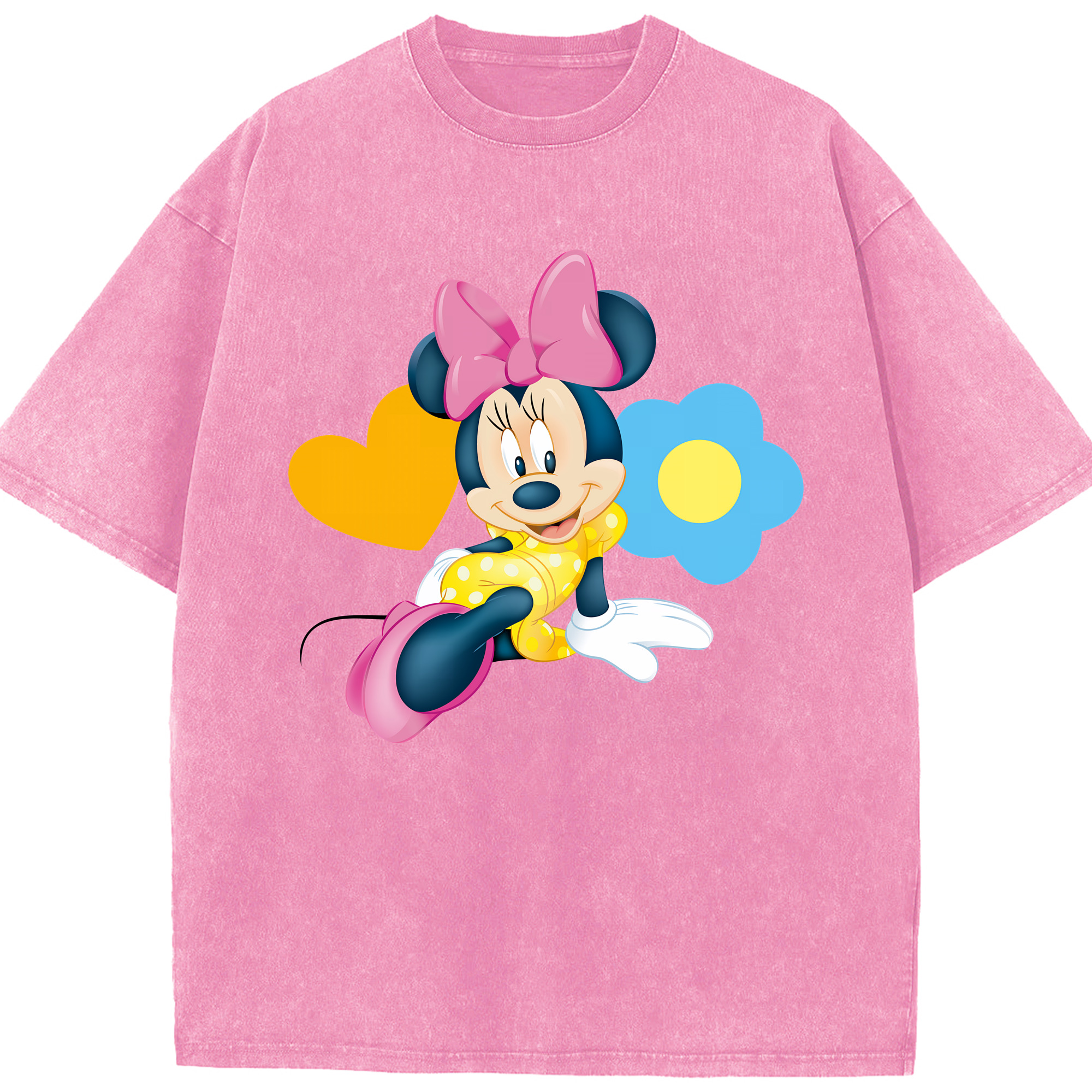 （画像用） ミッキーマウス Mickey Mouse 綿100% ヴィンテージ風 半袖Tシャツ（フロントプリント）